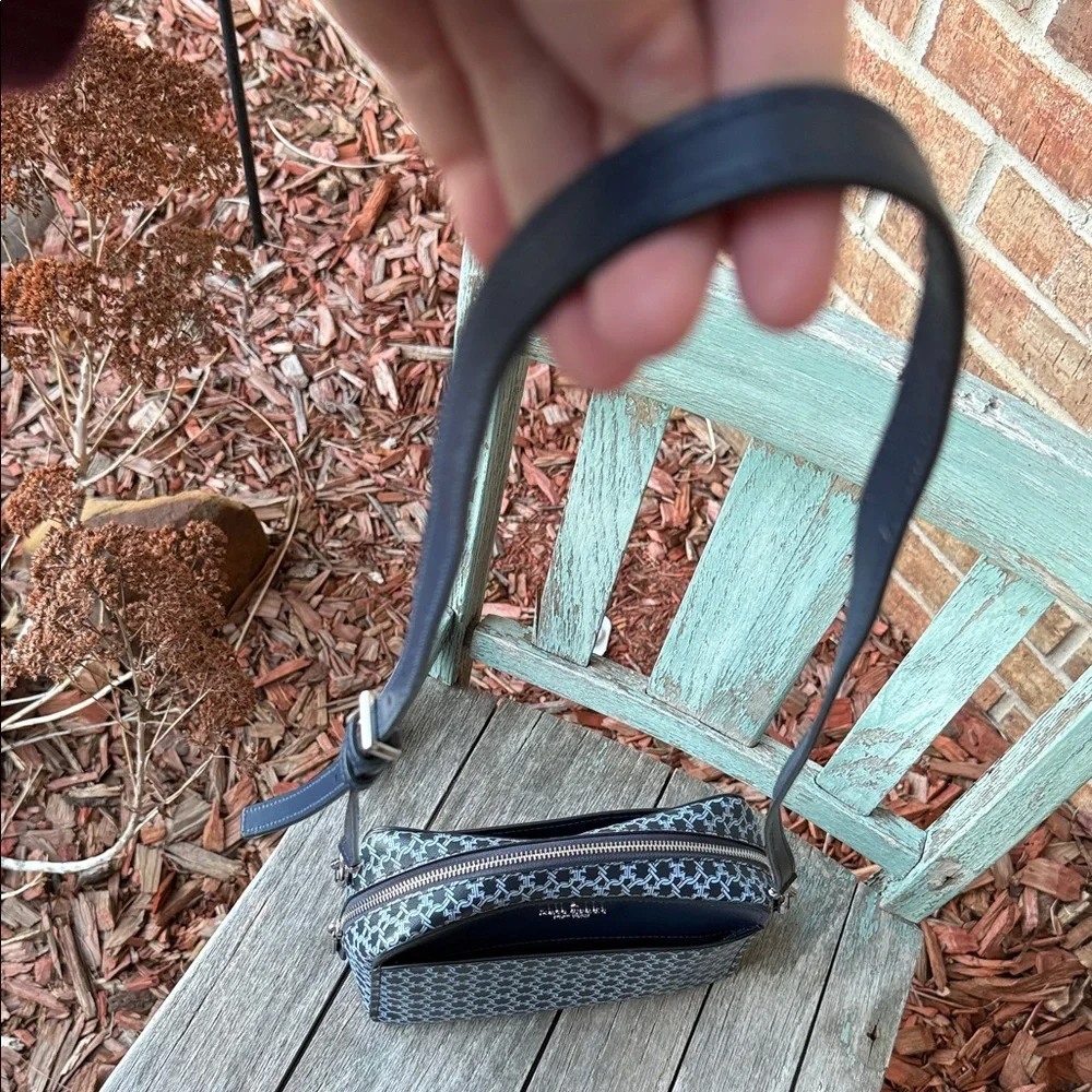 Kate Spade NY Link Camera Bag Blue Multi Saffiano PVC w/Matching Card Holder - Picture 11 of 16